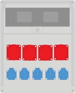 Rozdzielnica PRYMA 17M 3x32/4 + 16/4 + 5x230V IP44