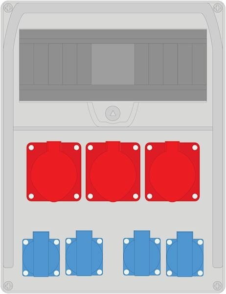 Rozdzielnica PRYMA 3x32/4 + 4x230V IP44