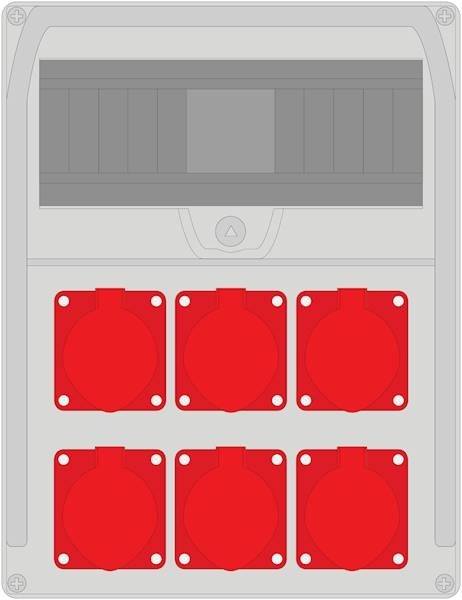 Rozdzielnica PRYMA 13M 3x32/5 + 3x16/5 IP44