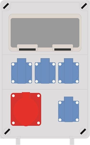 Rozdzielnica PRYMA 9D 32/5 + 4x230V IP44