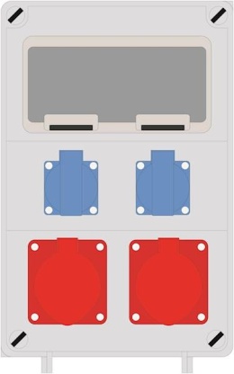 Rozdzielnica PRYMA 9D 2x32/5 + 2x230V IP44