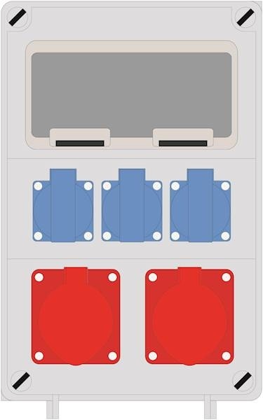 Rozdzielnica PRYMA 9D 32/5 + 16/5 + 3x230V IP44