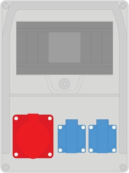 Rozdzielnica PRYMA 9M 16/4 + 2x230V IP44